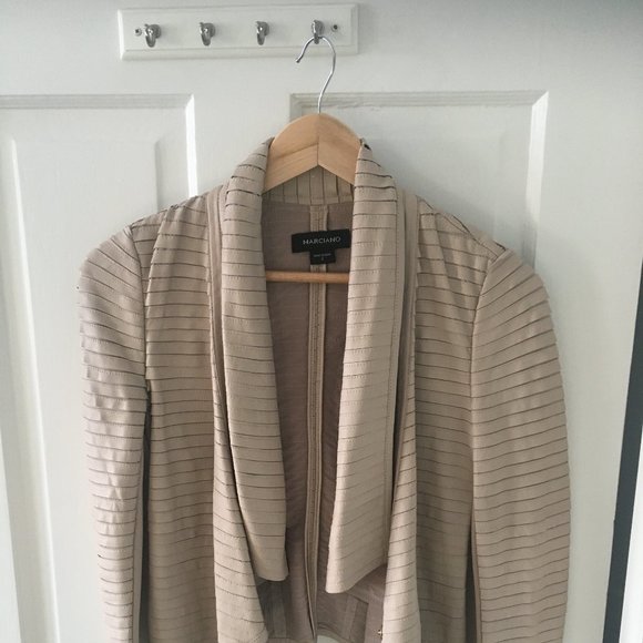 MARCIANO SHAYNA DRAPE LEATHER JACKET - Picture 2 of 3